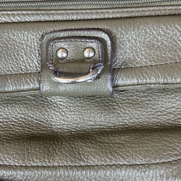 Stone Mountain Hobo Shoulder Bag Green Multiple Compartments Detachable Keychain - Picture 4 of 16